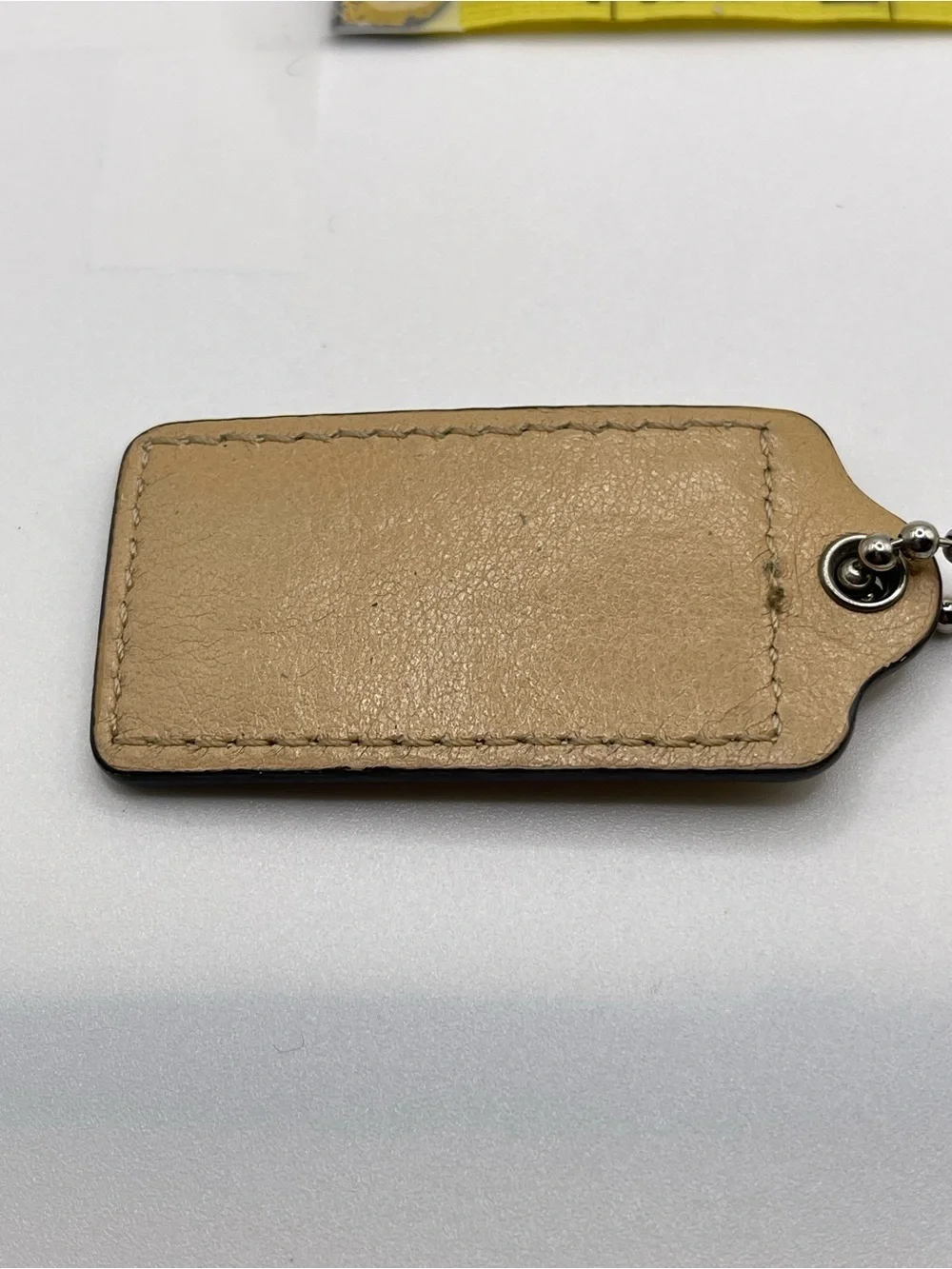 COACH Leather Hang Tag - Beige